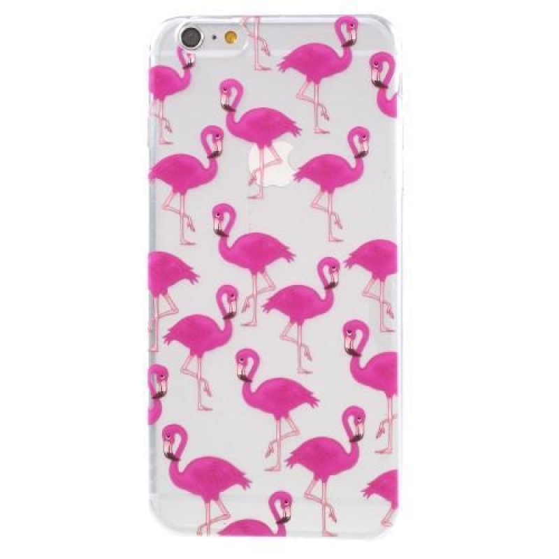 Backy zselés tok iPhone 6 Plus és iPhone 6s Plus készülékhez - flamingók