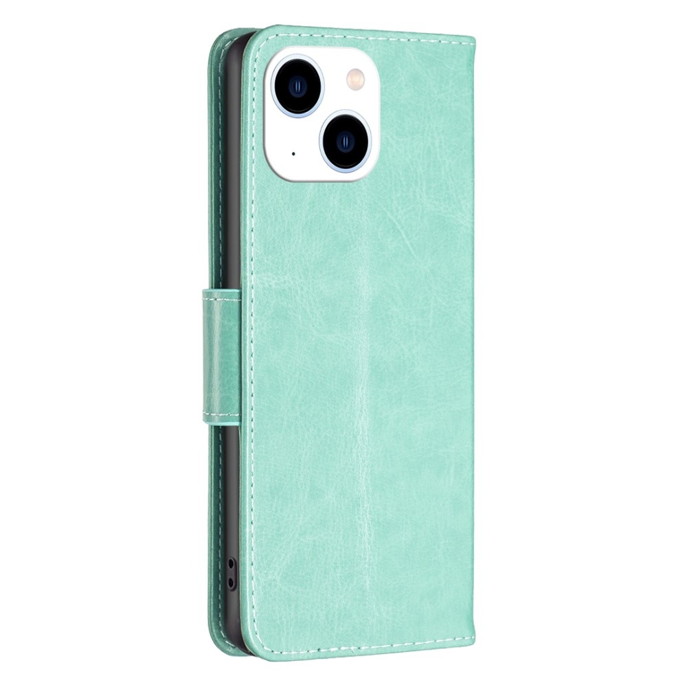 Pillangó könyvtáska iPhone 15-ös készülékhez - teal színű