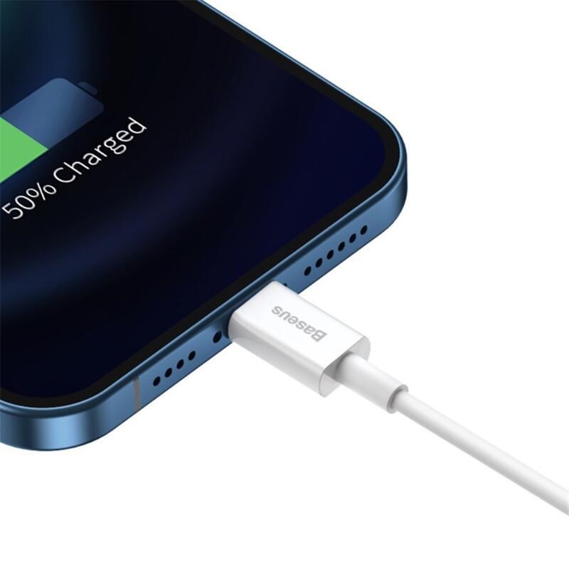 BASE lightning töltő- és csatlakozókábel Apple 0,25m - fehér