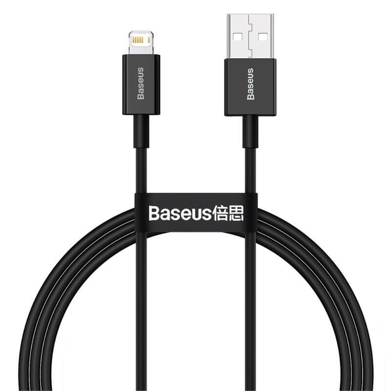 BASE lightning töltő- és csatlakozókábel az Apple számára 1m - fekete