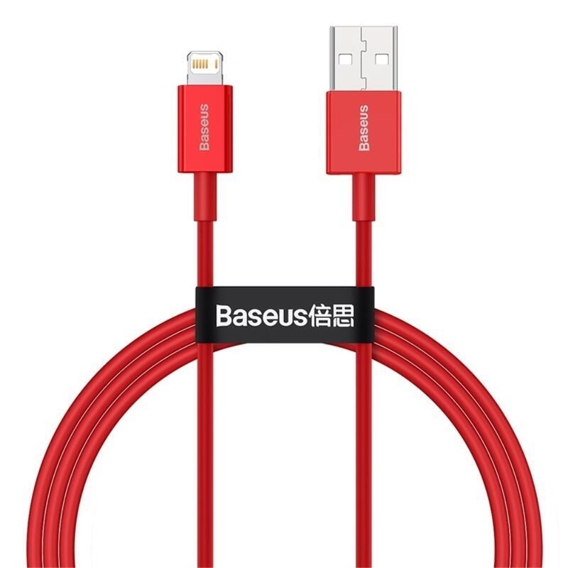 BASE lightning töltő- és csatlakozókábel az Apple számára 1m - piros