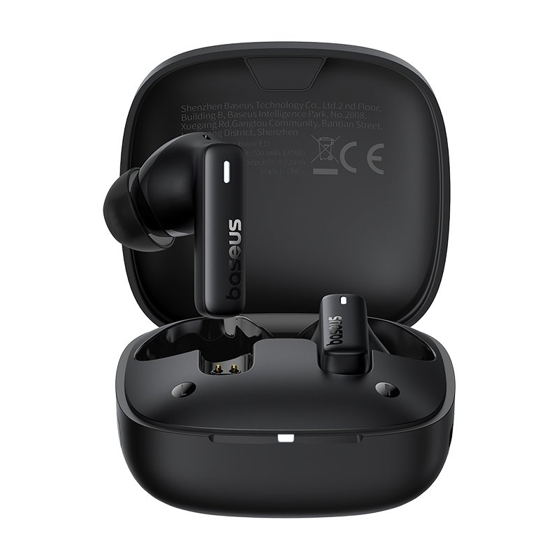 Baseus Bowie E19 vezeték nélküli fejhallgató Cluster fekete