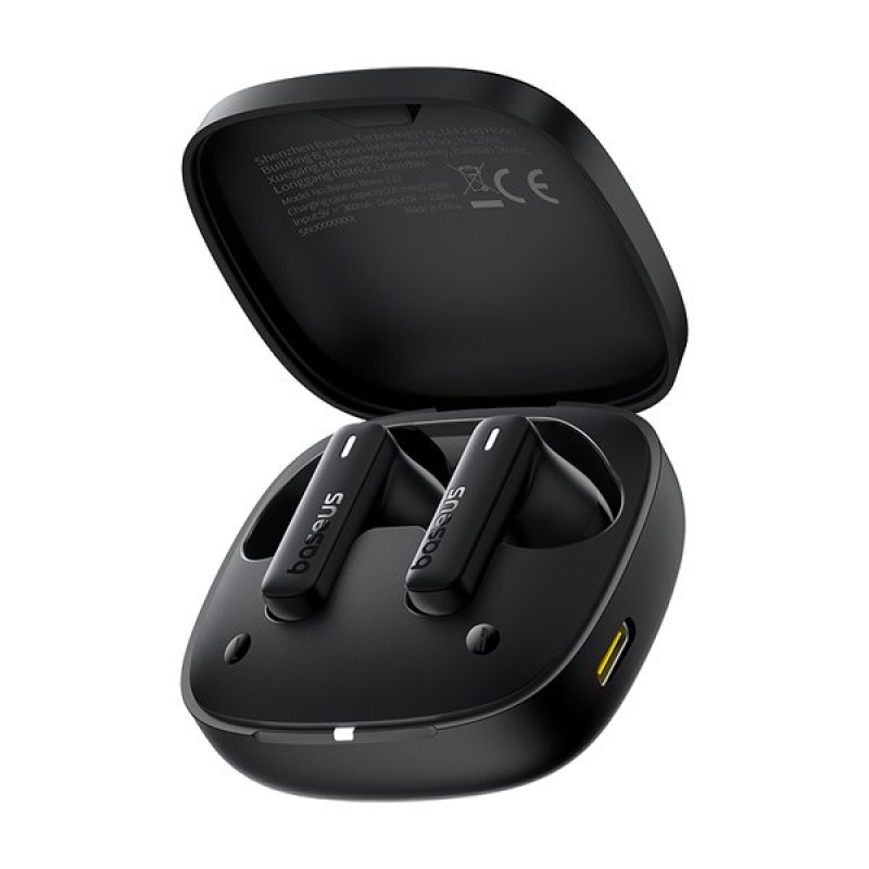 Baseus Bowie E19 vezeték nélküli fejhallgató Cluster fekete