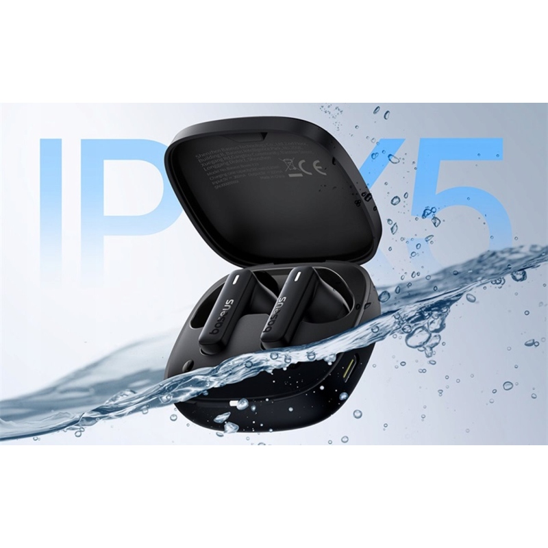 Baseus Bowie E19 vezeték nélküli fejhallgató Cluster fekete