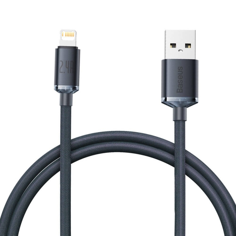 Baseus CAJY000001 Crystal Shine sorozatú adatkábel USB - Lightning 20W 1.2m fekete