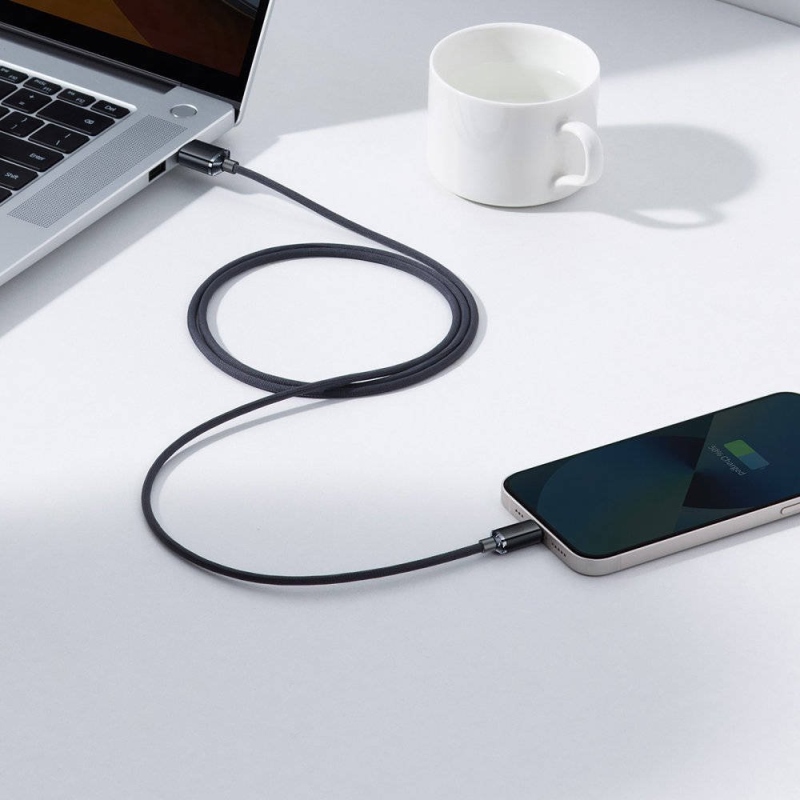Baseus CAJY000001 Crystal Shine sorozatú adatkábel USB - Lightning 20W 1.2m fekete