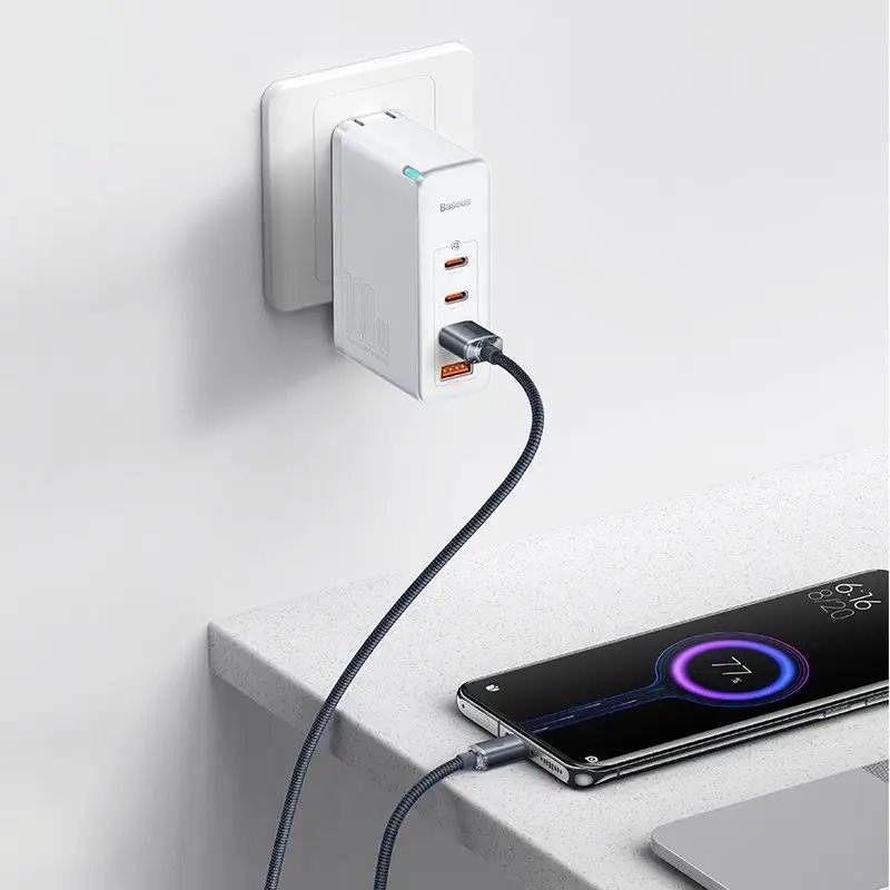 Baseus CAJY000401 Crystal Shine sorozatú adatkábel USB - USB-C 100W 1.2m Fekete