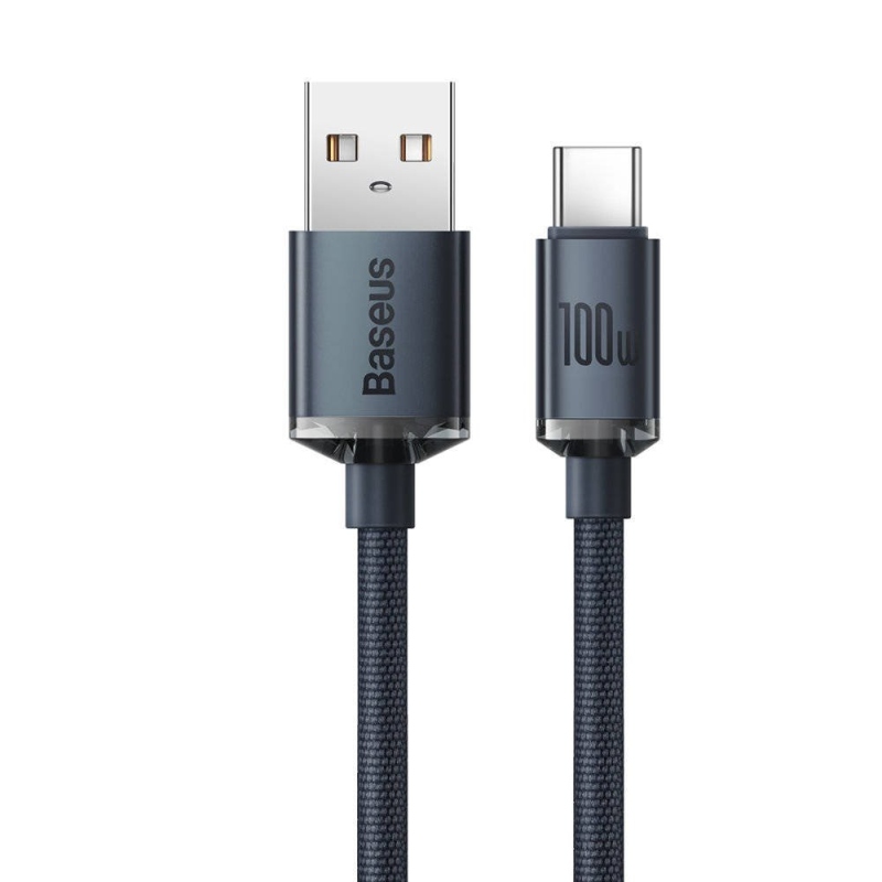 Baseus CAJY000501 Crystal Shine sorozatú adatkábel USB - USB-C 100W 2m fekete
