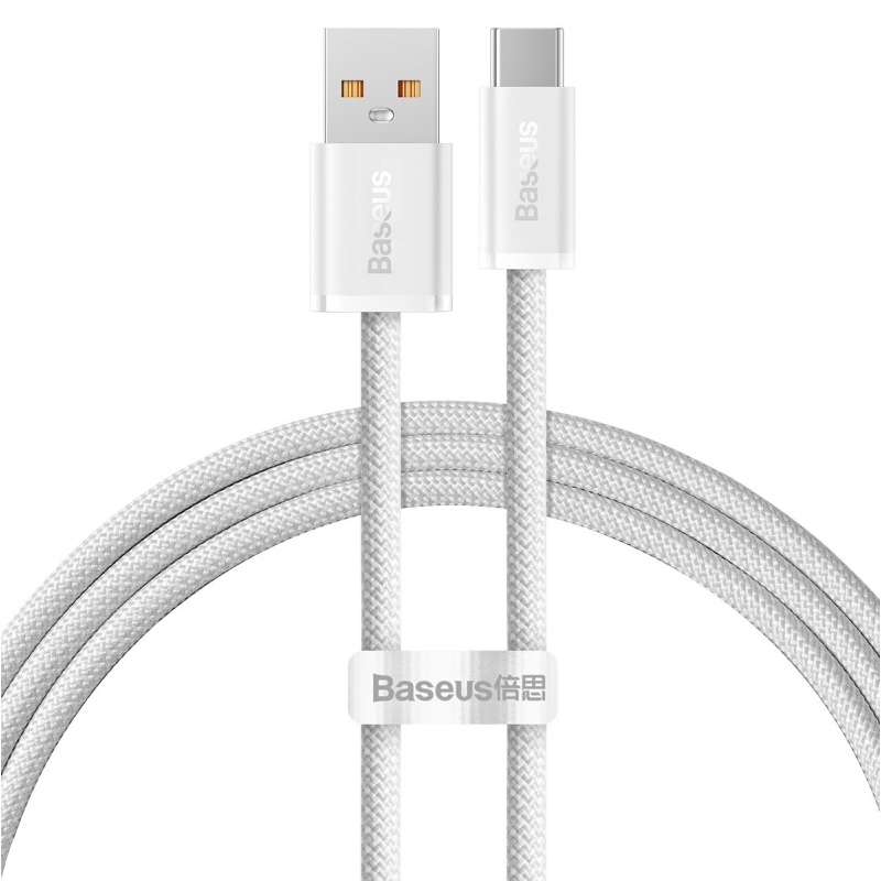 Baseus CALD000602 Dynamic sorozatú gyors töltő adatkábel USB - USB-C 100W 1m Fehér