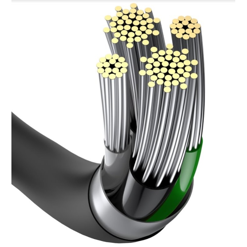 Baseus CALYS-A01 Superior gyors töltő adatkábel USB Lightning 2.4A 1m Fekete