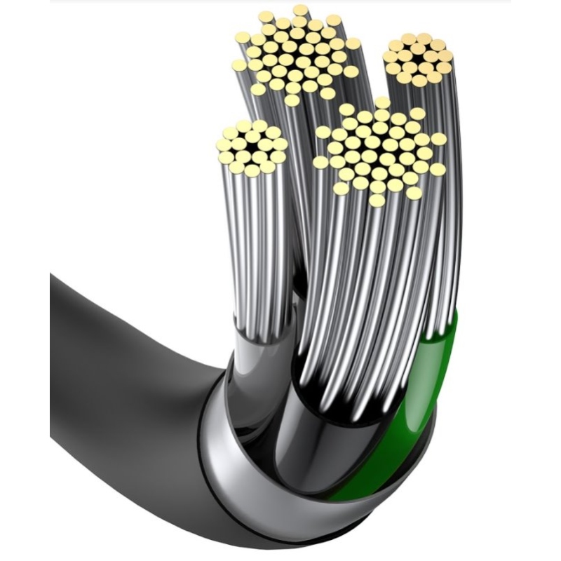 Baseus CALYS-C01 Superior gyors töltő adatkábel USB Lightning 2.4A 2m Fekete
