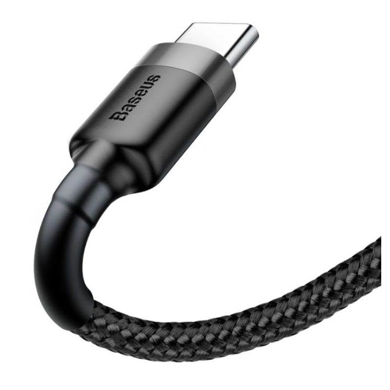 Baseus CATKLF-BG1 Cafule kábel USB-C 3A 1m Szürke/fekete
