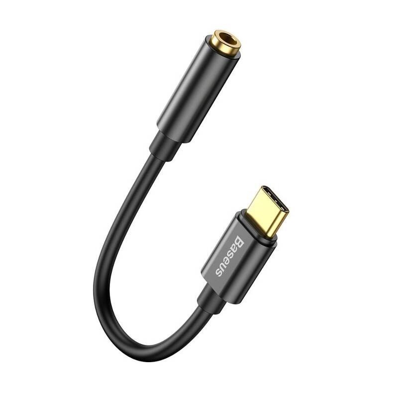 Baseus CATL54-01 USB-C és 3,5 mm-es audio csatlakozó L54 (női) Fekete
