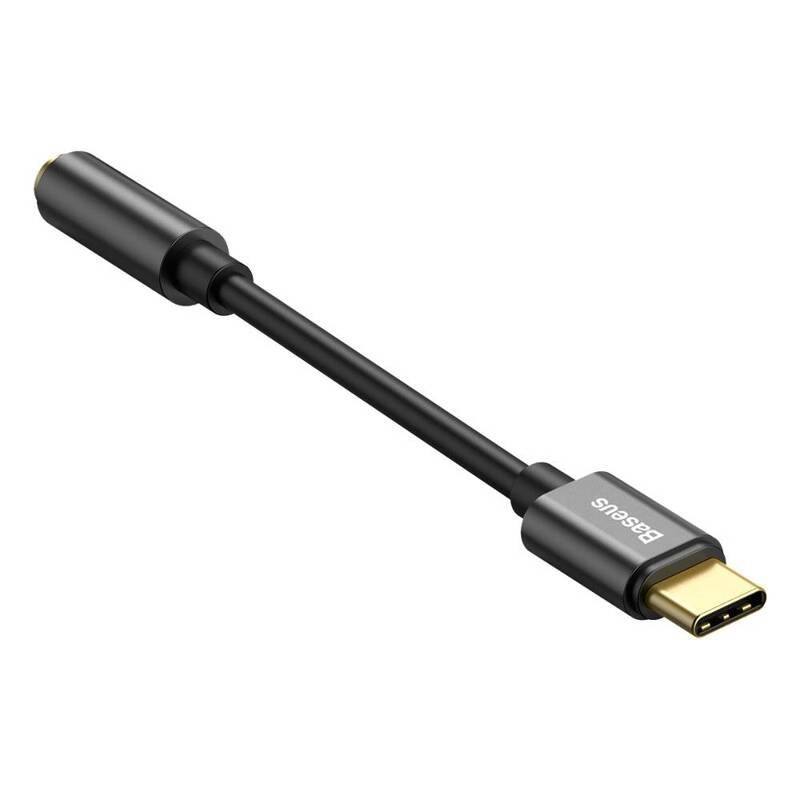 Baseus CATL54-01 USB-C és 3,5 mm-es audio csatlakozó L54 (női) Fekete