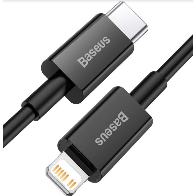 Baseus CATLYS-A01 Superior gyors töltő adatkábel USB-C Lightning 20W 1m Fekete