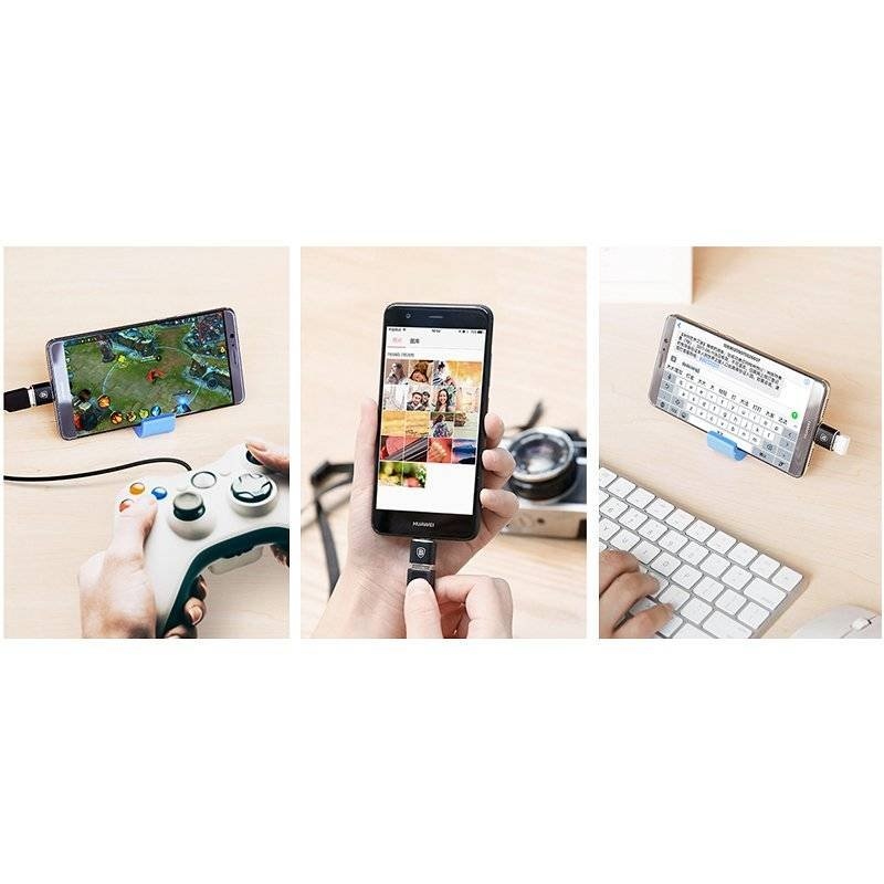 Baseus CATOTG-01 USB-A USB-C adapterre Fekete