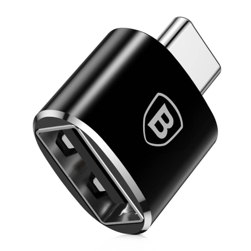 Baseus CATOTG-01 USB-A USB-C adapterre Fekete