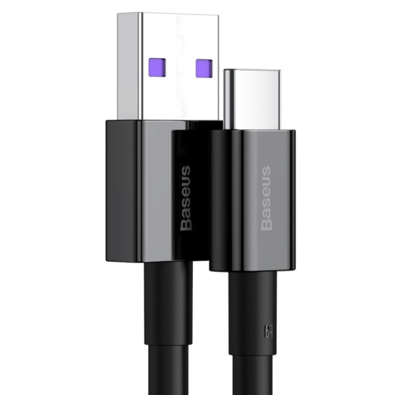 Baseus CATYS-01 Superior gyors töltőkábel USB-C 66W 1m Fekete