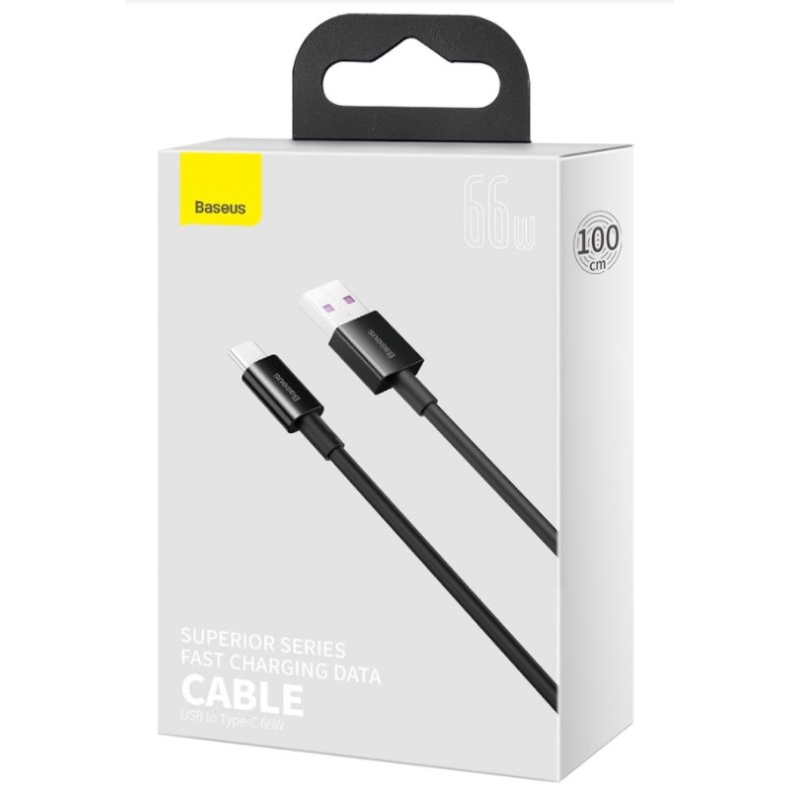 Baseus CATYS-01 Superior gyors töltőkábel USB-C 66W 1m Fekete