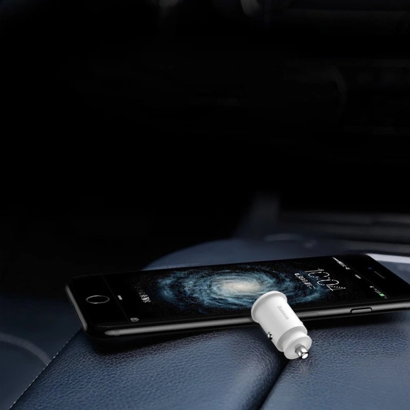 Baseus CCALL-ML01 Gabona autós töltő 15.5W 2x USB Fekete