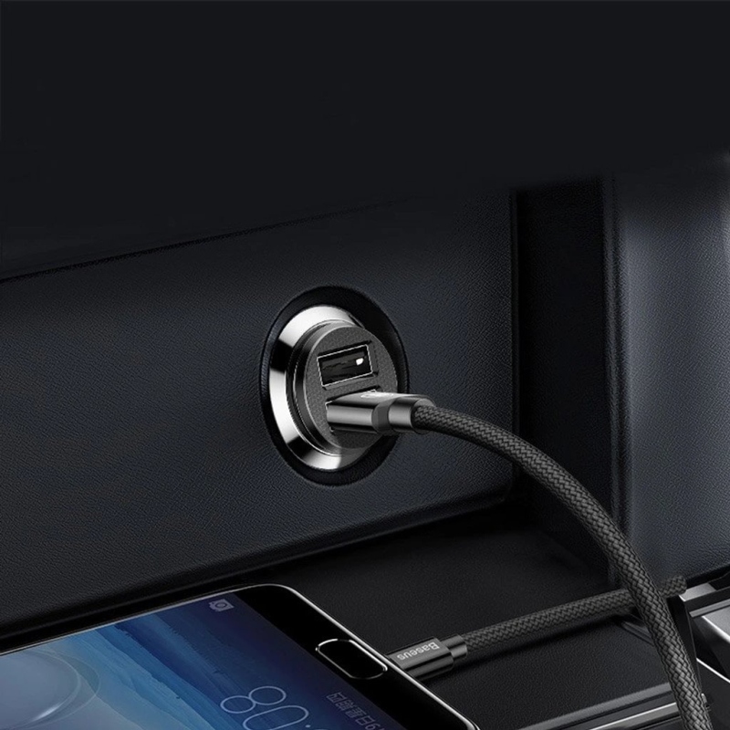 Baseus CCALL-ML01 Gabona autós töltő 15.5W 2x USB Fekete