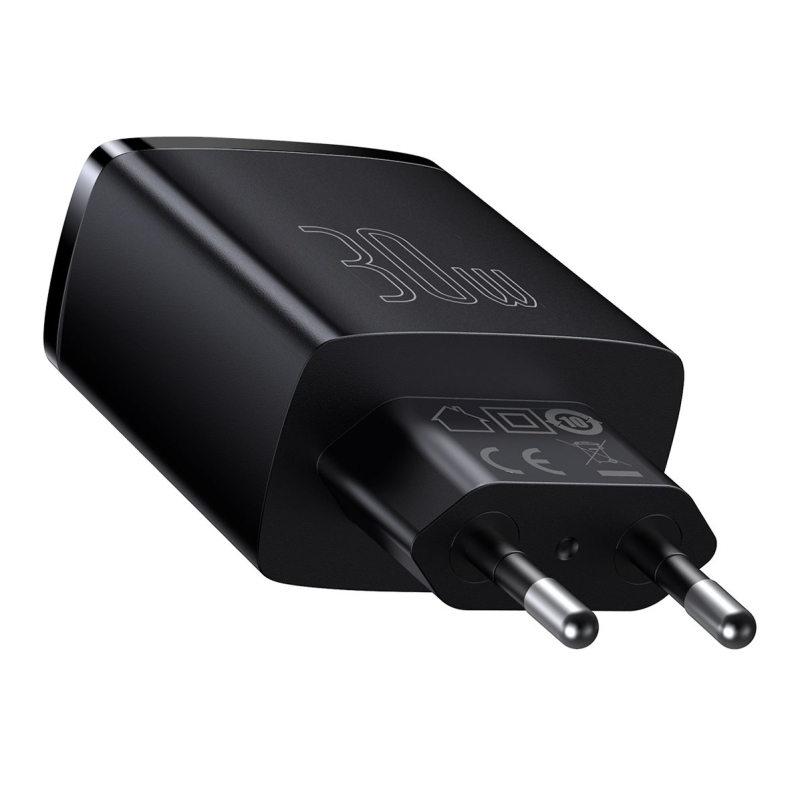 Baseus CCXJ-E01 Kompakt gyorstöltő USB-C 30W Fekete