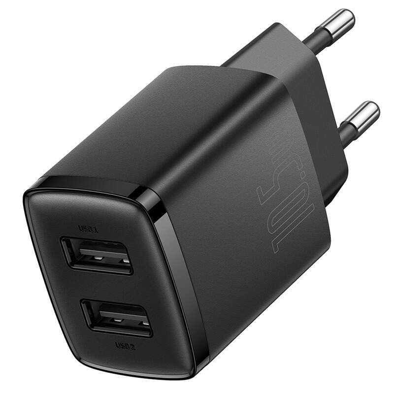 Baseus CCXJ010201 Kompakt töltő 2xUSB 10.5W fekete