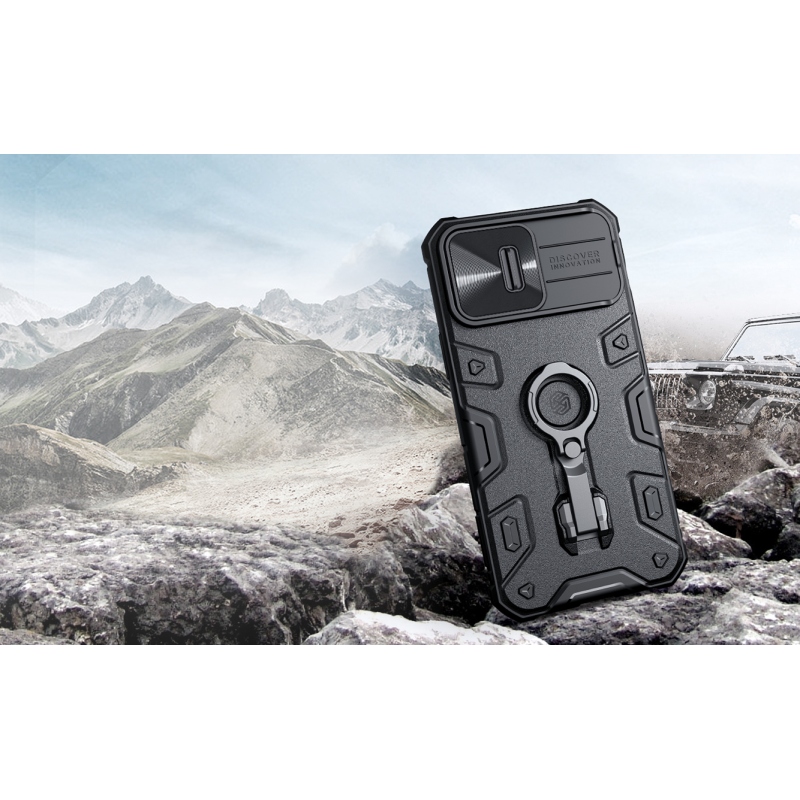 Nillkin CamShield Armor PRO mágneses hátlap Apple iPhone 14 Pro készülékhez Fekete