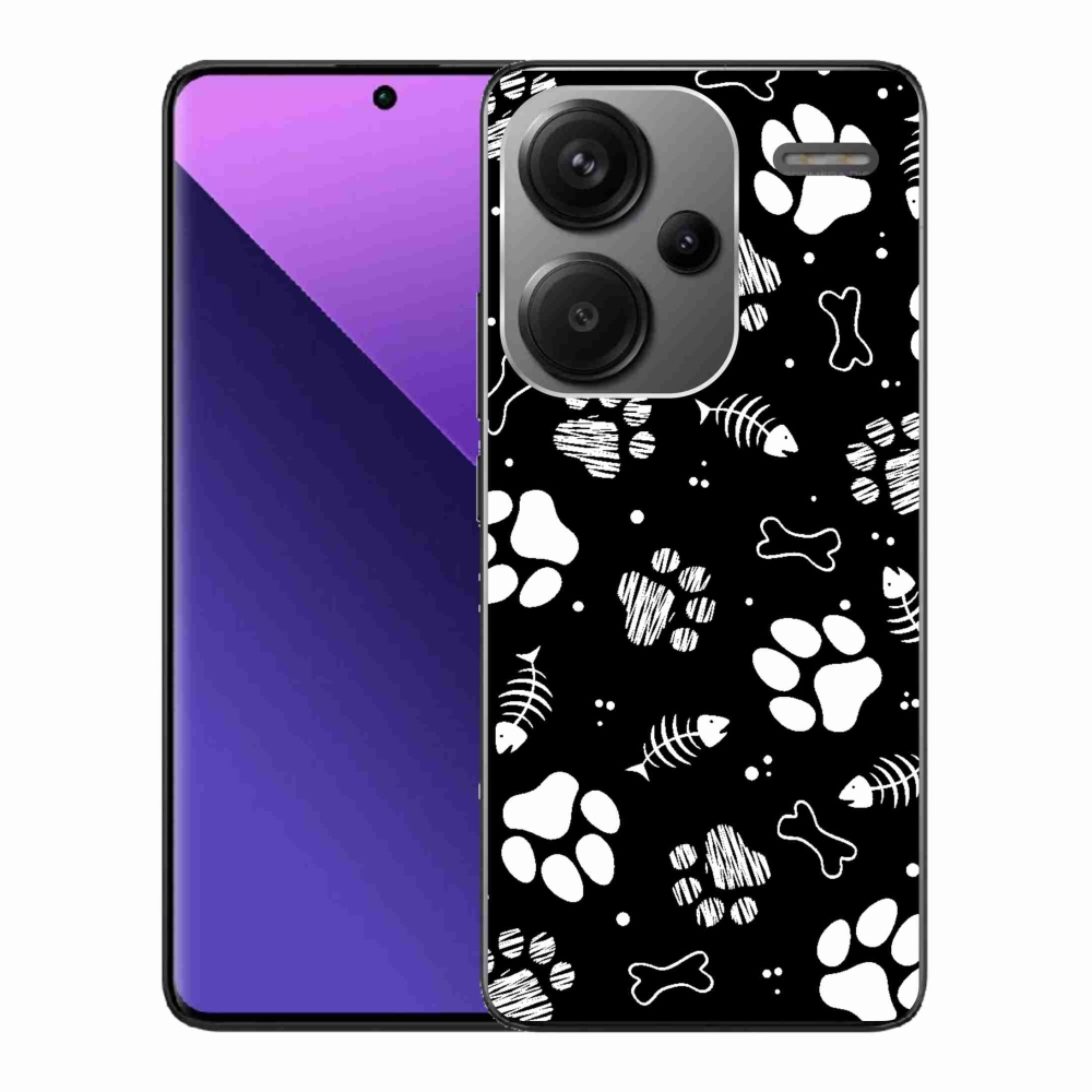 Gél borítás mmCase a Xiaomi Redmi Note 13 Pro+ 5G számára - kutyamancsok
