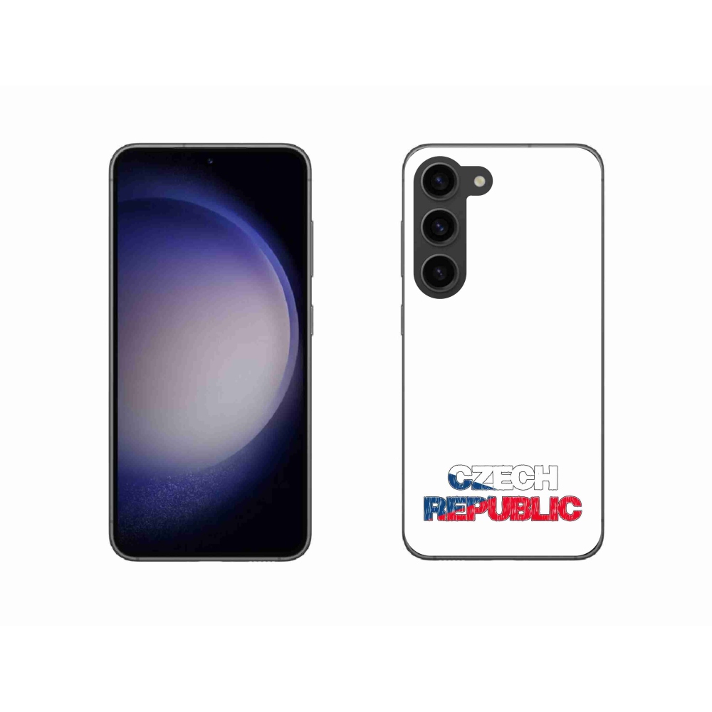 Gél borítás mmCase Samsung Galaxy S23 5G - Csehország fehér háttérrel