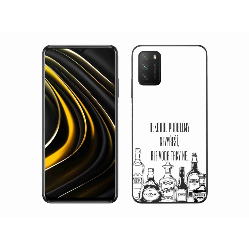 Gél borító mmCase a Xiaomi Poco M3-hoz - vicces szöveg fehér háttérrel