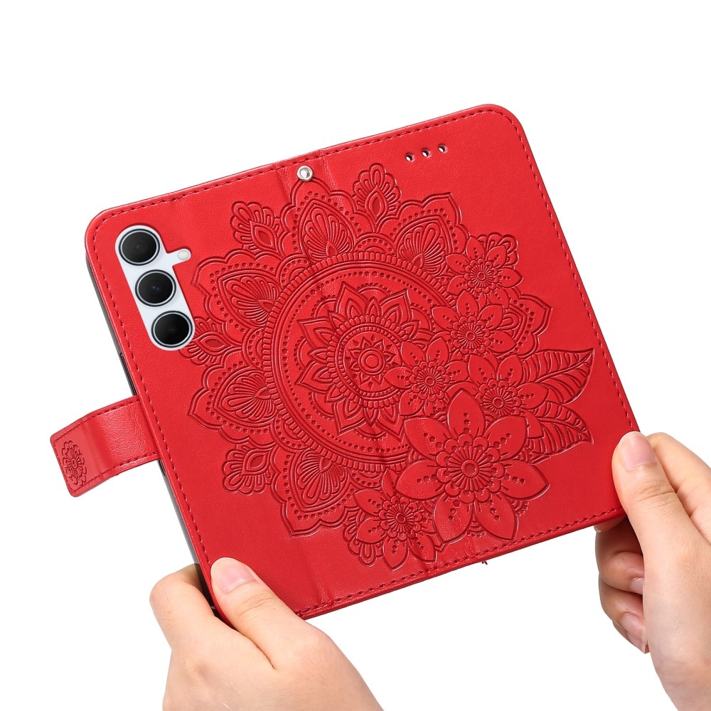 Mandala könyvtáska Samsung Galaxy A36 5G/A56 5G - piros