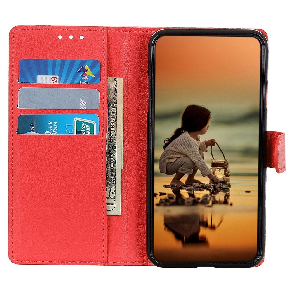 Litchie könyvtáska Huawei Nova 11i készülékhez - piros