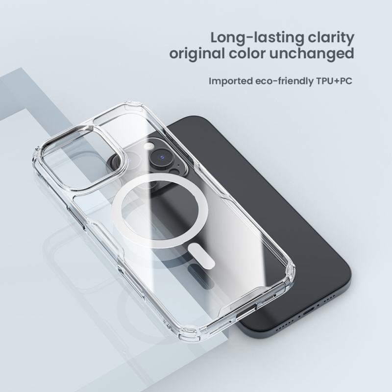 Nillkin Nature TPU PRO mágneses borítás Apple iPhone 16 Pro készülékhez Átlátszó