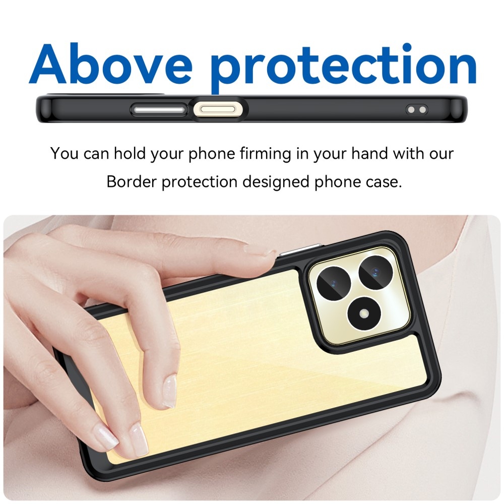 Gél tok fix hátlappal a Realme C51/C53 készülékhez - fekete