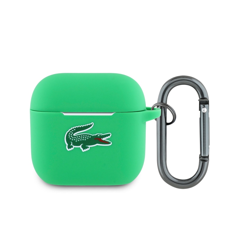 Lacoste Liquid szilikon krokodil logós tok AirPods 4 készülékhez Zöld