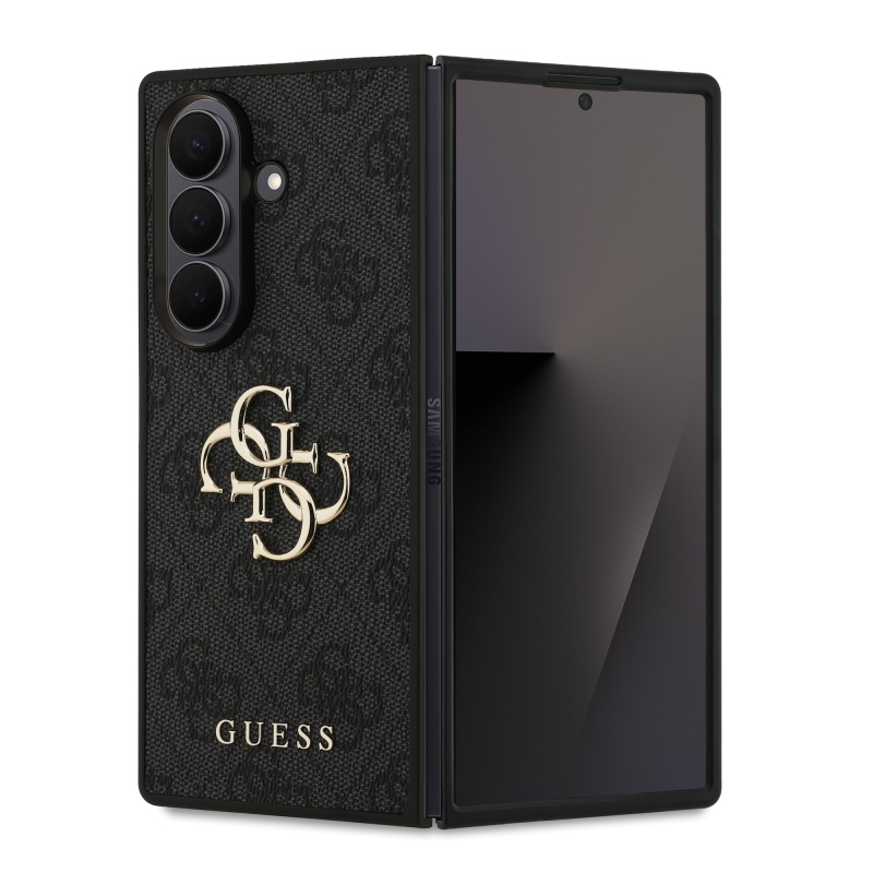 Guess PU 4G fém logó hátlap Samsung Galaxy Z Fold 7 szürke szürke