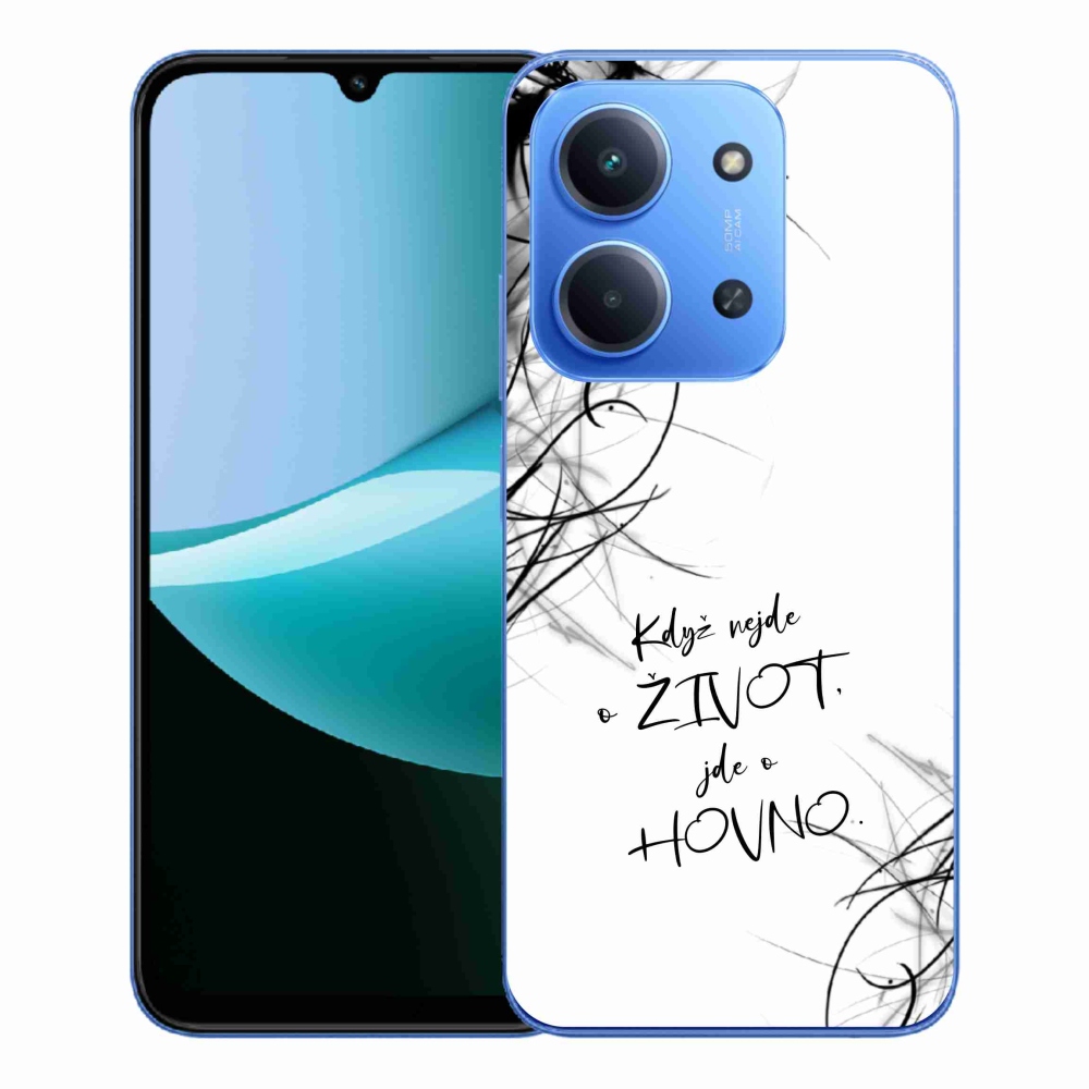 Gél borító mmCase a Xiaomi Redmi 15C 4G/5G (173mm) - vicces szöveg 16 fehér háttérrel