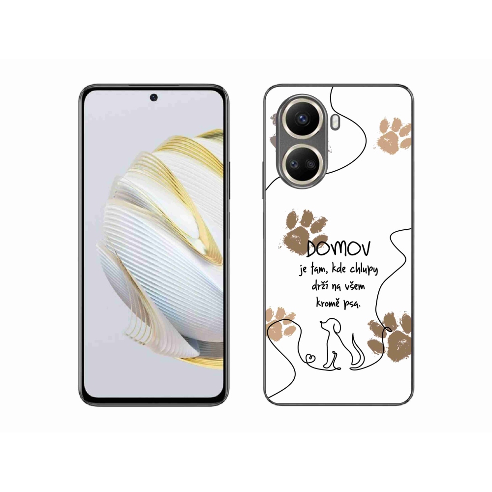 Gél borító mmCase a Huawei Nova 10 SE-hez - kutya motívum fehér háttérrel