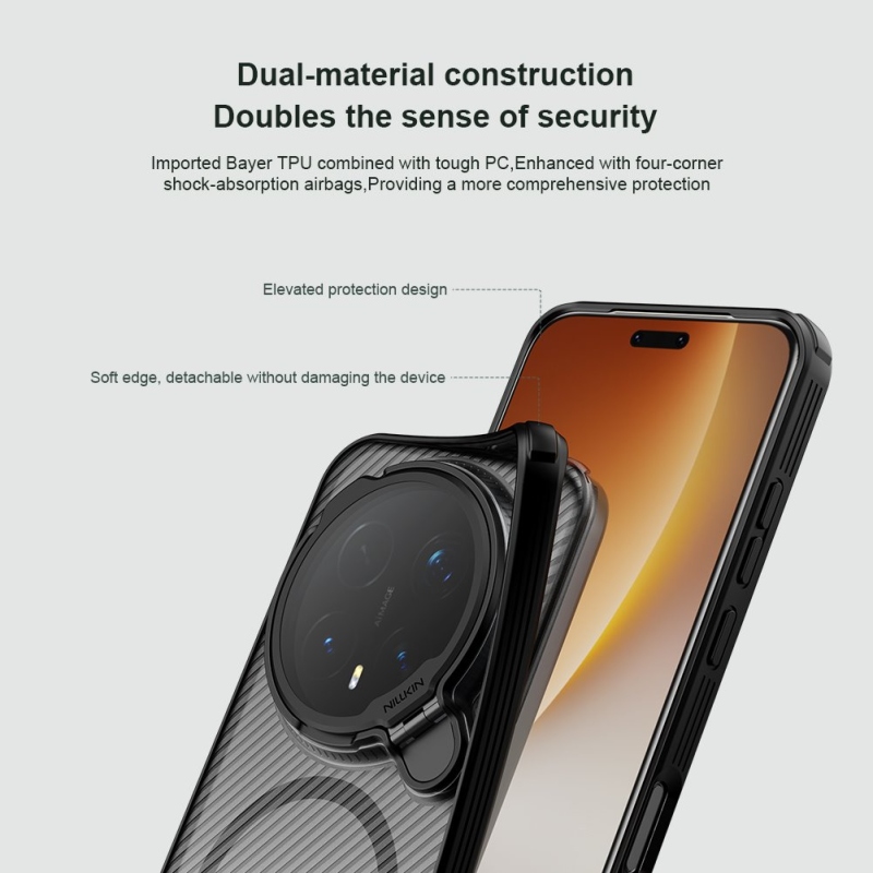 Nillkin CamShield Prop mágneses hátlap Honor Magic 8 Pro készülékhez, átlátszó, fekete