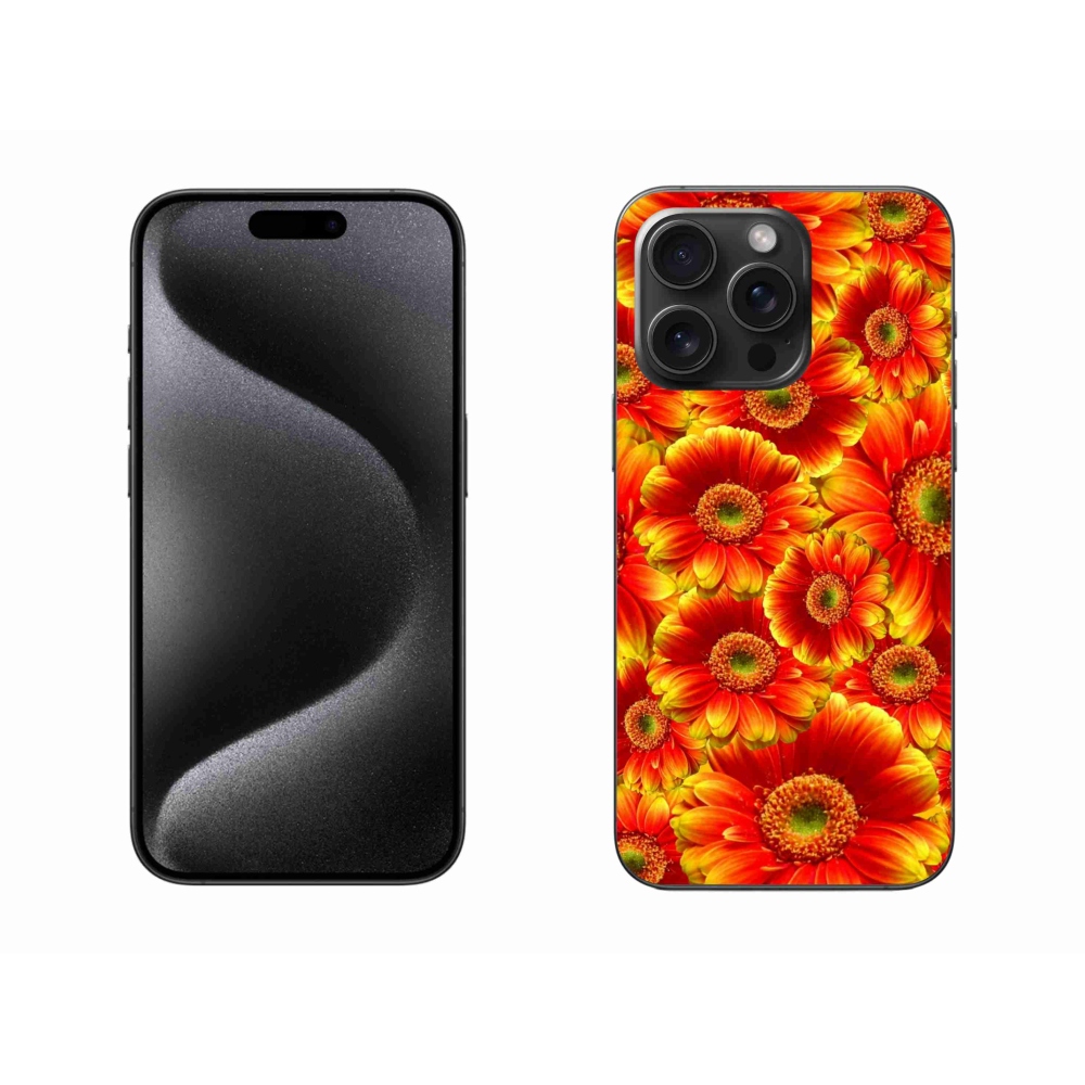 Zselés borítás mmCase iPhone 15 Pro Max készülékhez - gerbera 1
