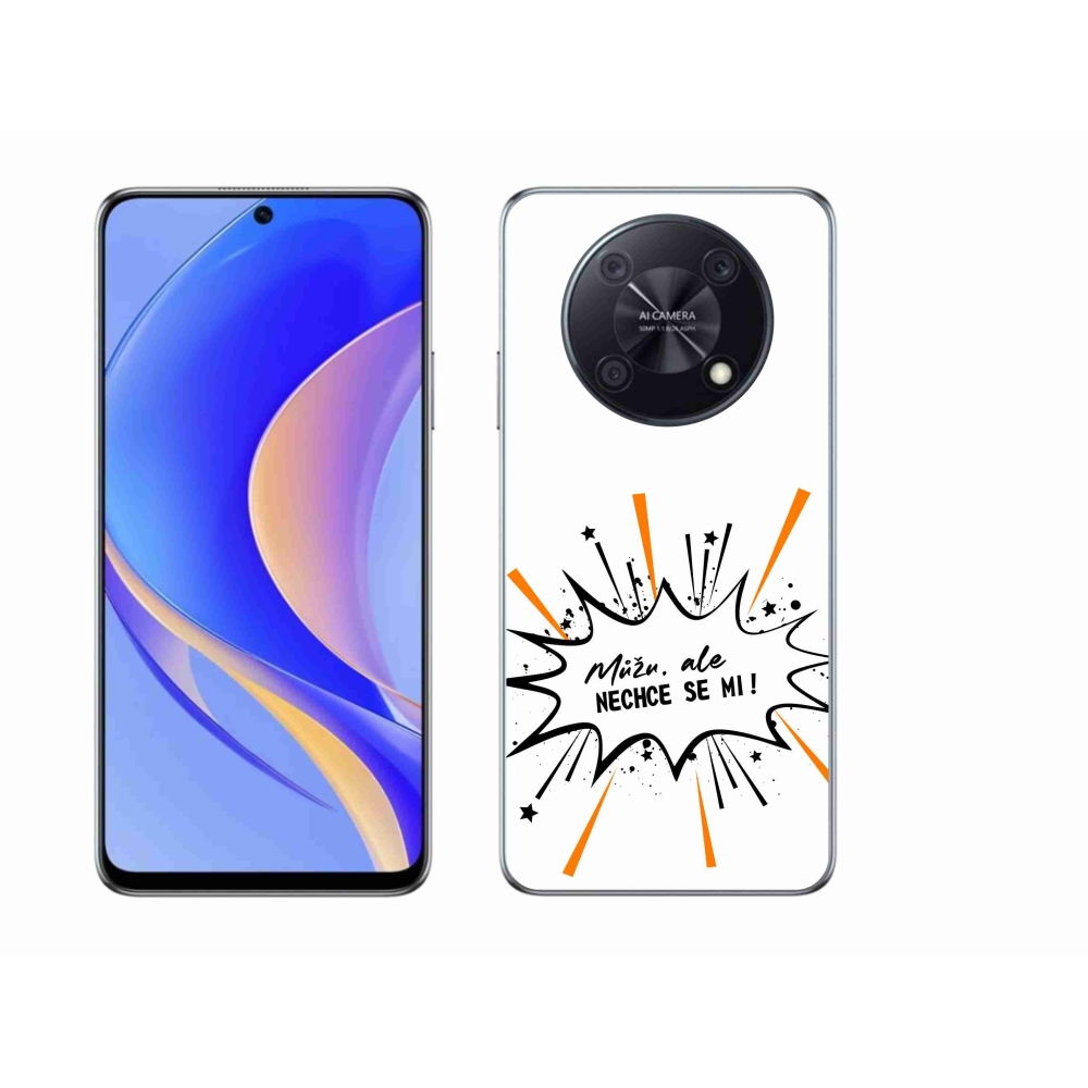 Gél borító mmCase a Huawei Nova Y90 készülékhez - vicces szöveg 11 fehér háttér