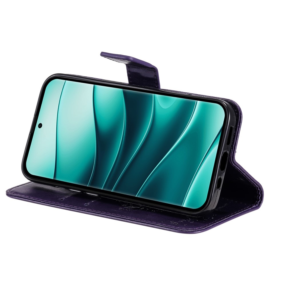 Fák könyv tokja Xiaomi Redmi Note 14 Pro 5G/Poco X7 5G/Note 14 Pro+ 5G - sötétlila