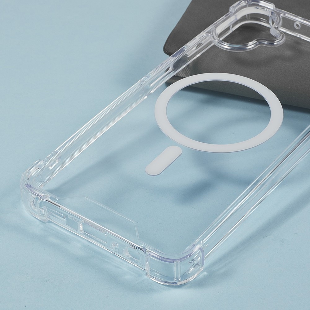 Átlátszó zselés tok MagSafe-val Samsung Galaxy A07 4G készülékhez, megerősített sarkokkal