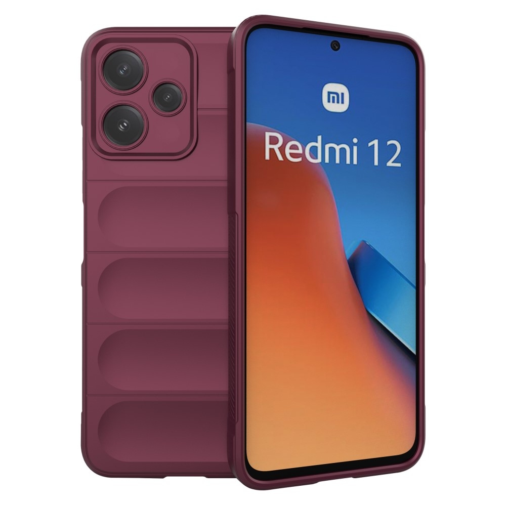 Rugg tartós zselés tok Xiaomi Redmi 12 5G - bordó színben