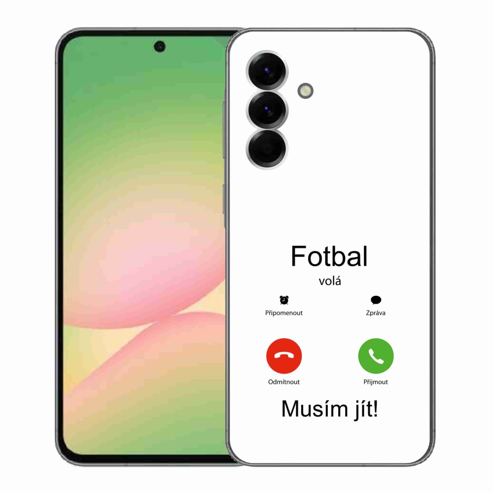 Gél borító mmCase Samsung Galaxy A56 5G - futballhívások fehér háttérrel