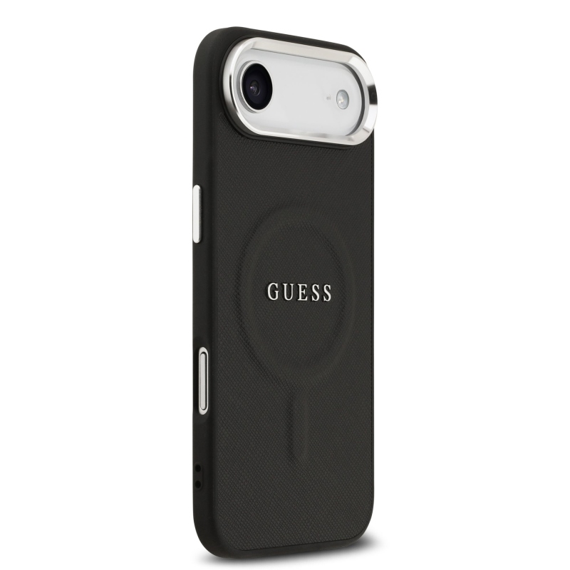 Guess PU Saffiano MagSafe MagSafe hátlap az iPhone Air készülékhez Fekete