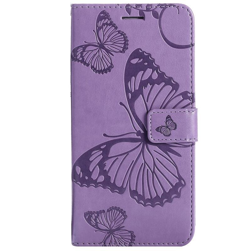 Nagy pillangó könyv tok a Xiaomi Redmi 10A-hoz - lila