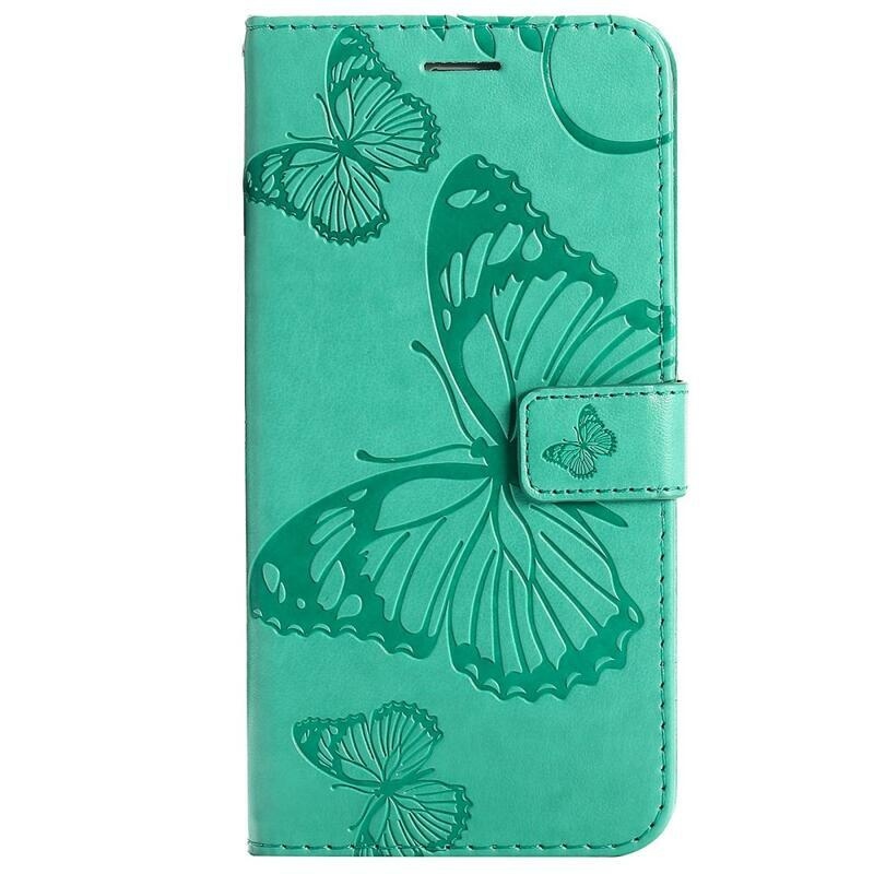 Nagy pillangó könyv tok a Xiaomi Redmi 10A-hoz - teáskék