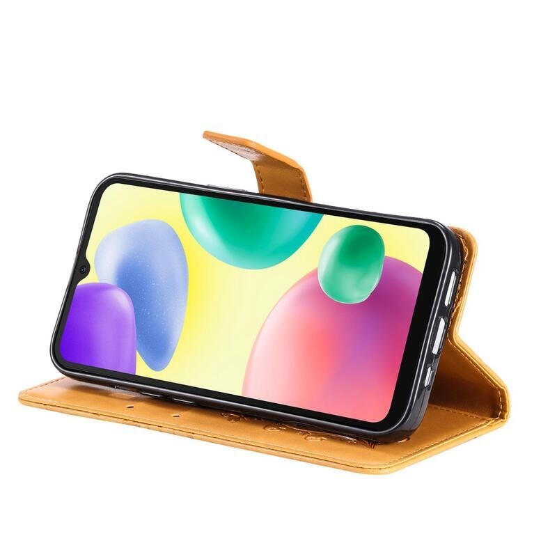 Nagy pillangó könyv tok Xiaomi Redmi 10A - sárga